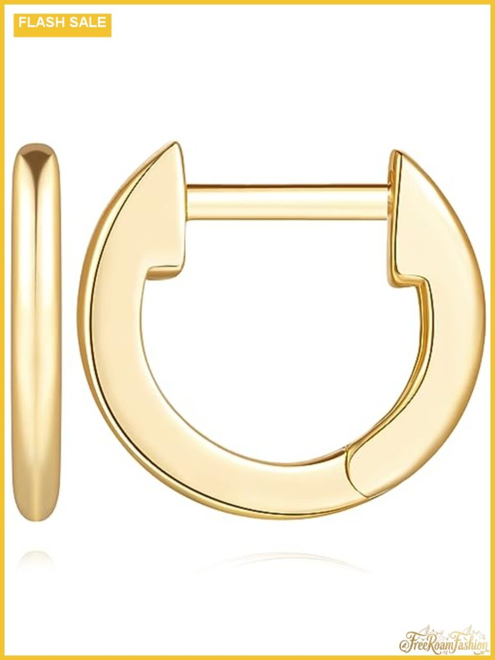 14k Gold Plated Huggie Hoop Earrings for Women Hypoallergenic Small Cuff
